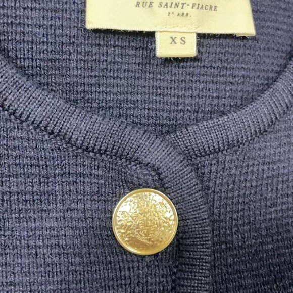 Sezane Naya Jumper Marine with Ecru Details - Picture 10 of 15